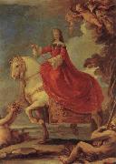 Luca Giordano Equestrian Portrait of Mariana of Neuburg Spain oil painting artist
